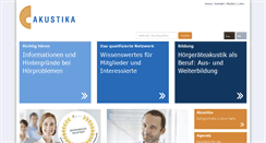 Desktop Screenshot of akustika.ch
